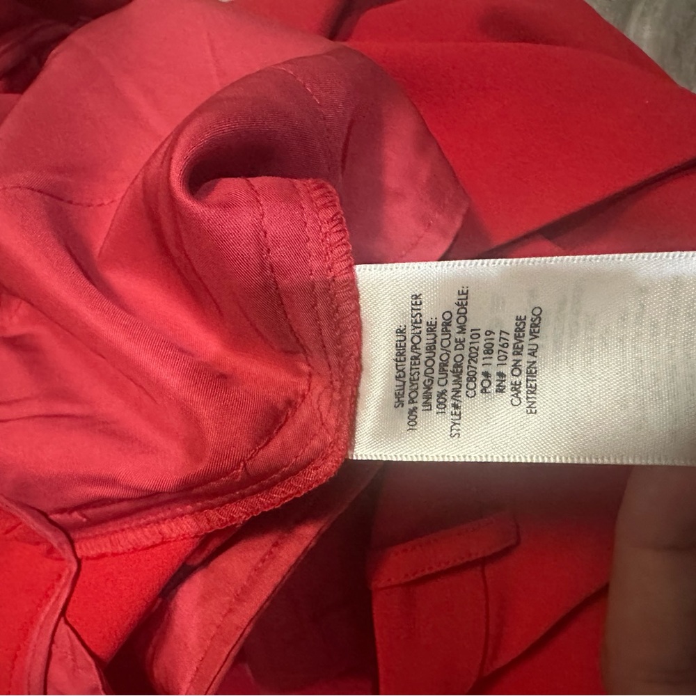 Alice + Olivia Bold Red Wide-Leg Pants 8 - Picture 5 of 8